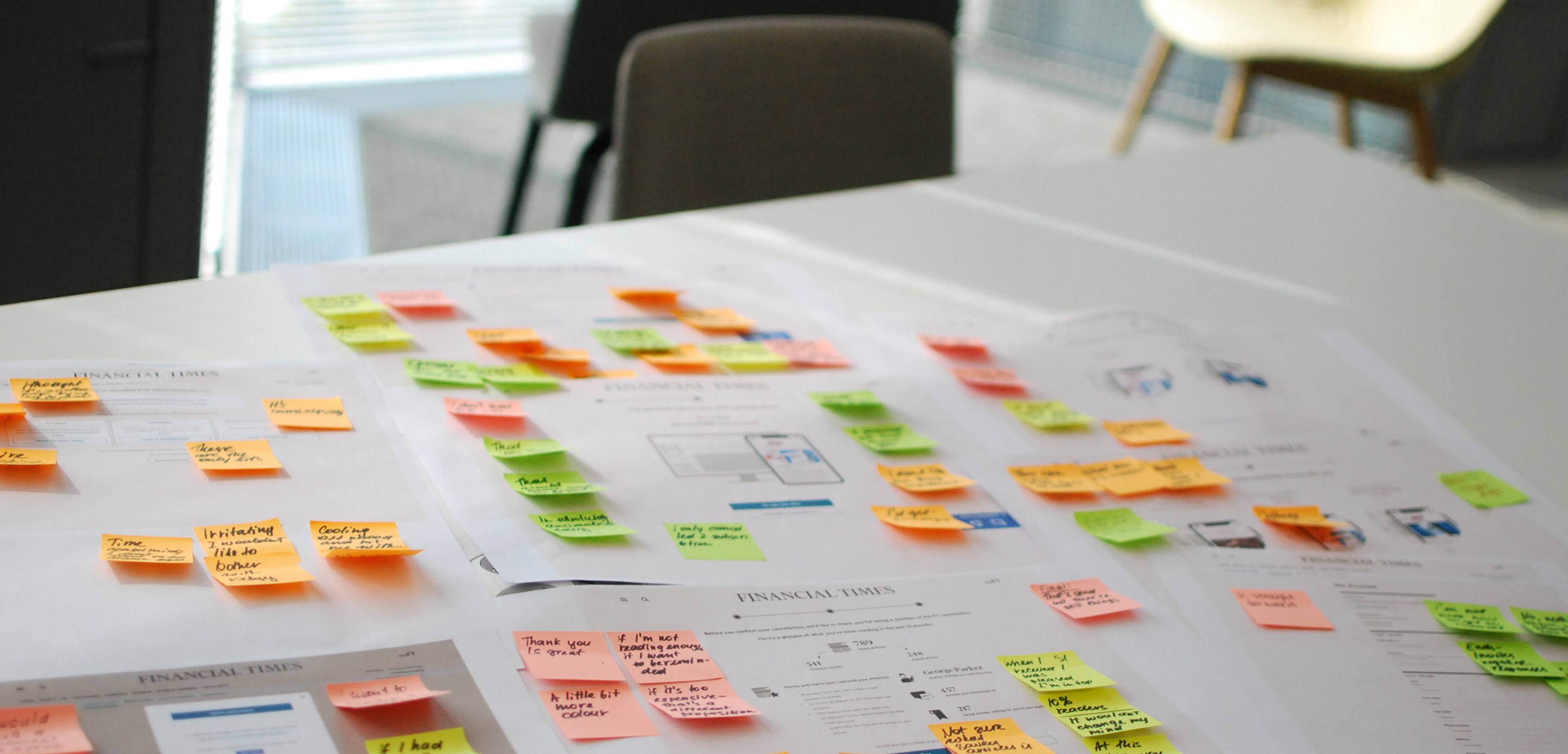 Interfaces prints with post-its